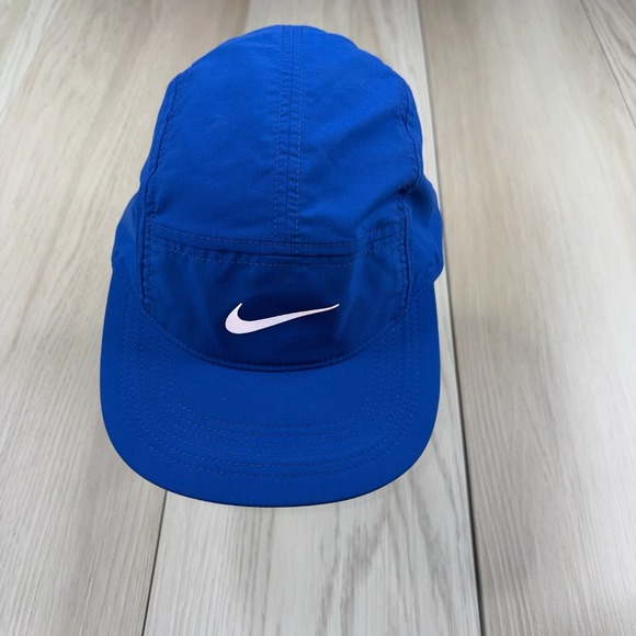 Nike Other - Nike AW84 Dri-Fit Blue Adjustable Strapback Performance Running 5 Panel Cap Hat